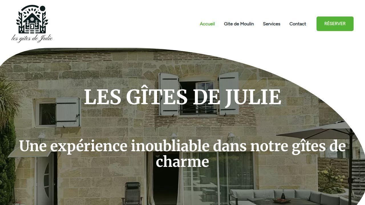 Aperçu du site Les Gîtes de Julie